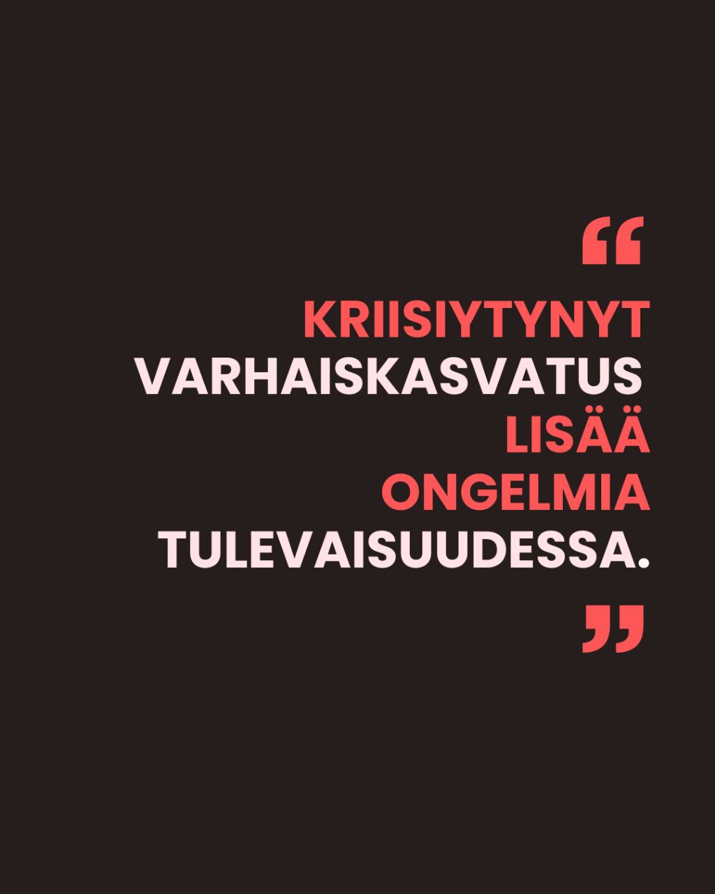 Valtuustoaloite varhaiskasvatuksen työntekijöiden hyvinvoinnoin edistämiseksi