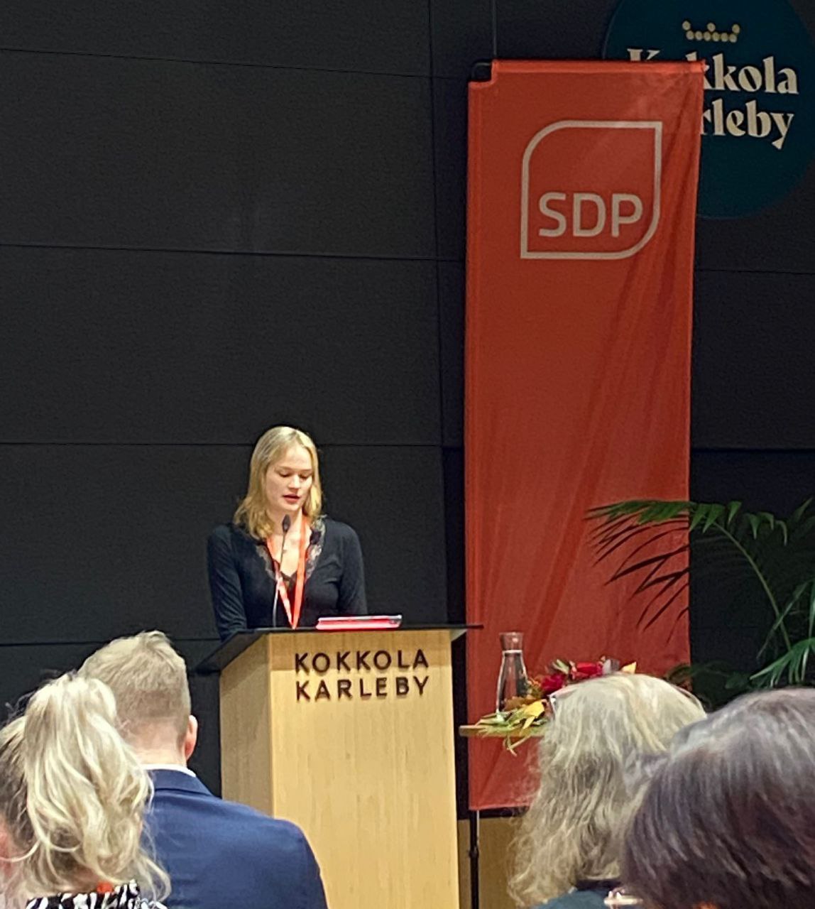 Puhe puoluevaltuustossa Kokkolassa